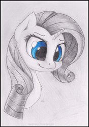 Size: 600x855 | Tagged: safe, artist:applebeard, rarity, g4, female, portrait, solo, traditional art