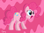 Size: 2592x1936 | Tagged: safe, artist:thebrokencog, pinkie pie, earth pony, pony, g4, abstract background, eyelashes, female, mare, open mouth, open smile, pink background, smiling, solo, standing