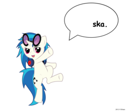 Size: 3500x3100 | Tagged: safe, artist:ethaes, dj pon-3, vinyl scratch, g4, comic sans, female, ska, skank, skanking, solo