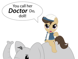 Size: 1024x768 | Tagged: safe, artist:ethaes, elephant, indiana jones, indiana jones and the temple of doom, ponified, scootaround, short round