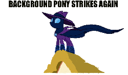 Size: 1280x752 | Tagged: safe, mare do well, oc, oc only, oc:anon, g4, animated, background pony strikes again, meta, solo