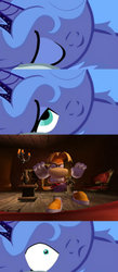 Size: 335x767 | Tagged: safe, princess luna, pony, g4, angry, bed meme, exploitable meme, meme, morning after, rayman, s1 luna, waking up