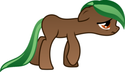 Size: 981x568 | Tagged: safe, artist:hourglass-vectors, artist:rosemaryspice, oc, oc only, oc:rosemary spice, crystal pony, pony, g4, blank flank, race swap, sad, simple background, solo, transparent background, vector