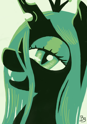 Size: 840x1200 | Tagged: safe, artist:bronybiscuitbites, queen chrysalis, changeling, changeling queen, g4, crown, female, jewelry, regalia, solo