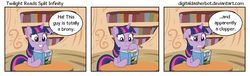 Size: 1500x454 | Tagged: safe, artist:digitaldasherbot, twilight sparkle, g4, comic, piers anthony, split infinity