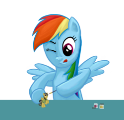 Size: 800x772 | Tagged: safe, artist:digitaldasherbot, daring do, rainbow dash, g4, female, figurine, gaming miniature, miniature, painting, solo, toy