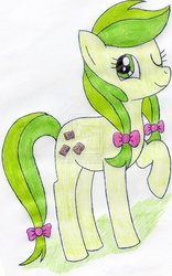 Size: 1024x1646 | Tagged: safe, artist:keenonpinkie, apple fritter, g4, apple family member, female, solo, traditional art