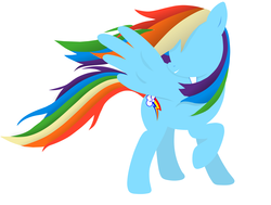 Size: 4084x3084 | Tagged: safe, artist:lucash-equipenaxus, rainbow dash, pegasus, pony, g4, female, hooves, mare, simple background, smiling, solo, spread wings, teeth, vector, white background, wings