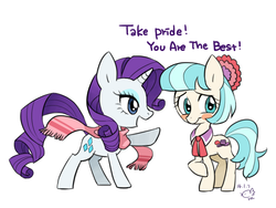 Size: 800x600 | Tagged: safe, artist:bartolomeus_, coco pommel, rarity, earth pony, pony, g4, rarity takes manehattan, clothes, scarf