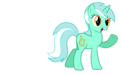 Size: 976x606 | Tagged: dead source, safe, artist:trildar, lyra heartstrings, pony, unicorn, friendship is magic, g4, female, simple background, solo, svg, transparent background, vector, waving