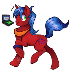 Size: 1168x1145 | Tagged: safe, artist:psychoon, oc, oc only, pony, unicorn, 3ds, male, solo, stallion