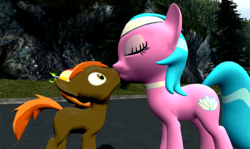Size: 640x382 | Tagged: safe, aloe, button mash, alicorn, earth pony, pony, g4, 3d, age difference, aloemash, colt, duo, eyes closed, female, foal, gmod, kiss on the lips, kisses, kissing, lips, male, mare, shipping, straight, straight shota