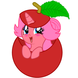 Size: 1024x1024 | Tagged: safe, artist:creshosk, oc, oc only, oc:cherry bloom, pony, unicorn, cherry, cute, ocbetes, solo