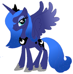 Size: 439x447 | Tagged: safe, artist:owe-b-1, princess luna, g4, female, simple background, solo