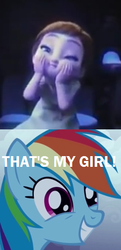 Size: 248x514 | Tagged: safe, rainbow dash, g4, anna, cute, dashabetes, dashface, frozen (movie), meme, that's my x