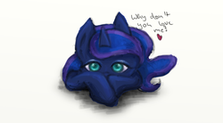 Size: 850x470 | Tagged: safe, artist:plavileptir, princess luna, g4, female, heart, solo