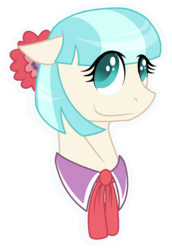 Size: 602x876 | Tagged: safe, artist:lekrazytacos, coco pommel, earth pony, pony, g4, rarity takes manehattan, bust, female, mare, simple background, solo, transparent background