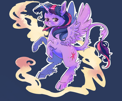 Size: 6000x5000 | Tagged: safe, artist:tomat-in-cup, twilight sparkle, alicorn, classical unicorn, pony, g4, absurd resolution, cloven hooves, female, hoof fluff, horn, leonine tail, mare, rearing, solo, twilight sparkle (alicorn)