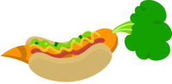 Size: 4741x2331 | Tagged: safe, artist:glitchking123, g4, rarity takes manehattan, carrot, carrot dog, food, no pony, simple background, transparent background, vector