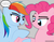 Size: 2500x1928 | Tagged: safe, artist:iflysna94, pinkie pie, rainbow dash, g4, drugs, duo, peer pressure, syringe