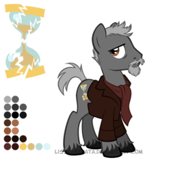 Size: 504x504 | Tagged: safe, artist:lissystrata, doctor whooves, time turner, earth pony, pony, g4, crossover, doctor who, john hurt, leather, male, ponified, reference sheet, simple background, solo, stallion, the doctor, transparent background, war doctor