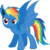 Size: 9198x9289 | Tagged: safe, artist:drakizora, rainbow dash, bat pony, pony, g4, absurd resolution, bat ponified, fangs, female, race swap, rainbowbat, simple background, solo, transparent background, vector