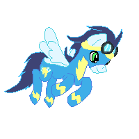 Size: 200x200 | Tagged: dead source, safe, artist:sunnypony (2014), soarin', pegasus, pony, g4, animated, male, solo
