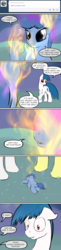 Size: 640x2609 | Tagged: safe, artist:sevireth, apple bloom, archer (character), scootablue, scootaloo, sweetie belle, oc, oc:roboshi, g4, ask, crufavers, ghostly scootaloo, tumblr