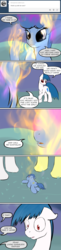 Size: 640x2609 | Tagged: safe, artist:sevireth, apple bloom, archer (g4), scootablue, scootaloo, sweetie belle, oc, oc:roboshi, g4, ask, crufavers, ghostly scootaloo, tumblr