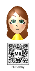 Size: 211x427 | Tagged: safe, artist:x-pinkamenapie-x, fluttershy, human, g4, 3ds, barely pony related, female, humanized, mii, qr code, solo, wii u