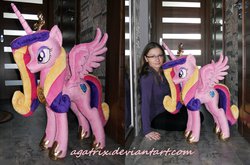 Size: 1600x1059 | Tagged: safe, artist:agatrix, princess cadance, human, g4, comparison, irl, irl human, photo, plushie