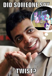 Size: 300x436 | Tagged: safe, coco pommel, rarity, suri polomare, twist, g4, season 4, image macro, m. night shyamalan, manhattan