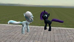 Size: 1600x900 | Tagged: safe, oc, oc only, oc:nyx, oc:snowdrop, alicorn, pony, 3d, alicorn oc, gmod