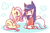 Size: 600x396 | Tagged: safe, artist:mizoreame, fluttershy, fox, human, kitsune, pegasus, pony, g4, ahri, league of legends, pixiv