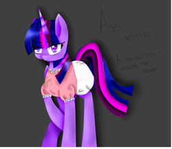 Size: 1408x1216 | Tagged: safe, artist:chiara-dash, twilight sparkle, g4, ab initio-from the start- al principio, cover, diaper, female, non-baby in diaper, solo