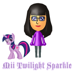 Size: 441x428 | Tagged: safe, artist:starcatcherz, twilight sparkle, human, g4, barely pony related, glasses, human ponidox, humanized, meme, mii