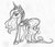 Size: 1024x883 | Tagged: safe, artist:1flynnia1, princess luna, g4, female, monochrome, solo, traditional art