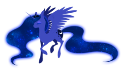 Size: 1700x1000 | Tagged: safe, artist:juliwu, princess luna, g4, female, simple background, solo