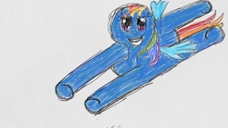 Size: 800x450 | Tagged: safe, rainbow dash, g4, art academy: sketchpad, female, miiverse, solo