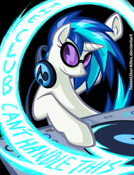 Size: 553x720 | Tagged: safe, artist:texasuberalles, dj pon-3, vinyl scratch, pony, unicorn, g4, female, record, solo, turntable