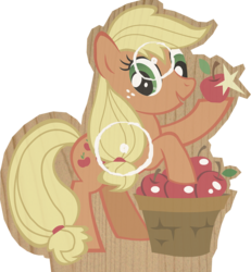 Size: 983x1066 | Tagged: safe, artist:bubsakavermin, applejack, earth pony, pony, g4, apple, female, mare, meem, meme, obligatory apple, simple background, solo, stock vector, target, team fortress 2, transparent background