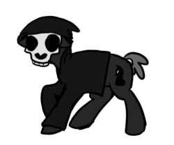 Size: 600x500 | Tagged: safe, artist:ressq, pony, deadhead, ponified, slenderman, solo, the collective, tribetwelve