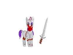 Size: 1024x768 | Tagged: safe, artist:thekolo356, oc, oc only, armor, solo, sword