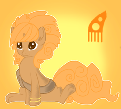 Size: 578x523 | Tagged: safe, artist:princessamity, oc, oc only, pony, unicorn, accessory, bracelet, comb, cutie mark, saddle bag, simple background, smiling, solo