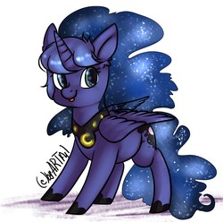 Size: 2065x2048 | Tagged: safe, artist:yukomaussi, princess luna, g4, female, solo