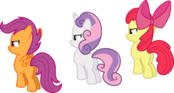 Size: 2153x1154 | Tagged: safe, artist:jeatz-axl, apple bloom, scootaloo, sweetie belle, flight to the finish, g4, butt, cutie mark crusaders, plot, simple background, svg, transparent background, vector