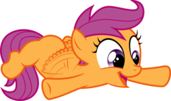 Size: 1024x602 | Tagged: safe, artist:jeatz-axl, scootaloo, pegasus, pony, flight to the finish, g4, .svg available, buzzing wings, cute, cutealoo, female, fluttering, flying, looking down, open mouth, scootaloo can fly, simple background, solo, svg, transparent background, vector, wings