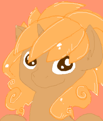 Size: 332x390 | Tagged: safe, artist:princessamity, oc, oc only, pony, unicorn, cartoony, doodle, looking at you, pixel art, portrait, quick draw, simple background, smiling, solo