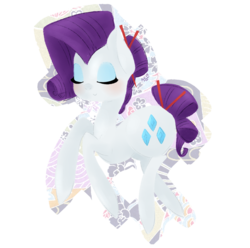 Size: 1411x1400 | Tagged: safe, artist:grandifloru, rarity, pony, g4, eyes closed, female, mare, simple background, smiling, solo, transparent background