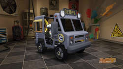 Size: 1024x576 | Tagged: safe, derpy hooves, pegasus, pony, g4, 3d, derpy's postal wagon, female, kart, mare, modnation racers, solo